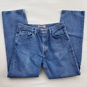 Wrangler | 35x34 Distressed Worn-In Medium Wash Authentics Jeans